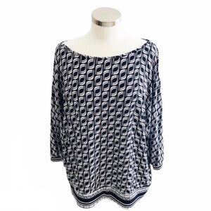 NY Collection Monochrome Patterned Top